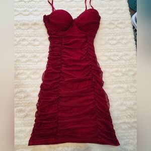 Windsor Ruched Corset Bust Mini Dress – Size S